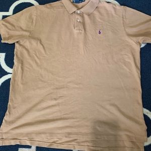 Men’s light brown Polo shirt. Size XXL